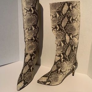 Steve Madden Snake Print Heel Boots 8M